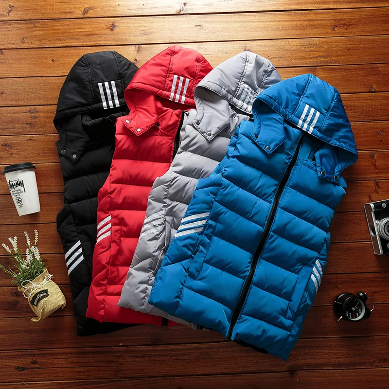 

Autumn and winter tide down cotton vest vest plus size warm couple padded vest detachable jacket