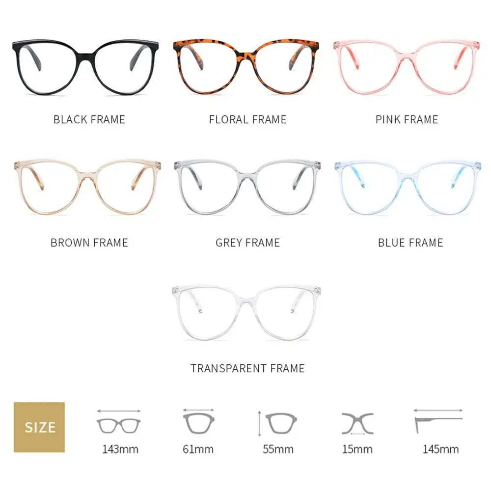 

LongKeeper UV Blocking Eyewear Anti Blue Light Glasses Frame Women Cat Eye Computer Gaming Oversized Optical Glasses