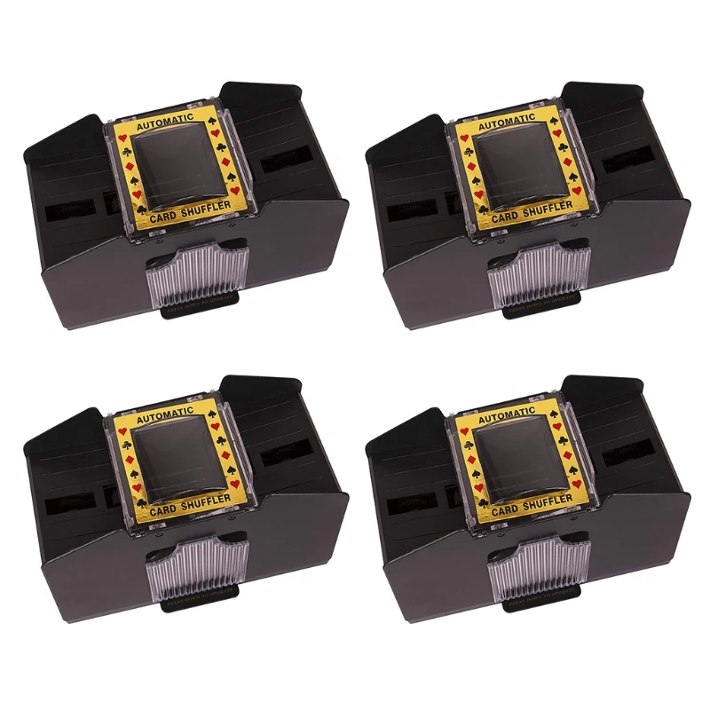 

Electronic Poker Shuffler Battery Operated Card Game 4 Decks of Card Shuffler Poker Card Board Game Automatic Shuffler