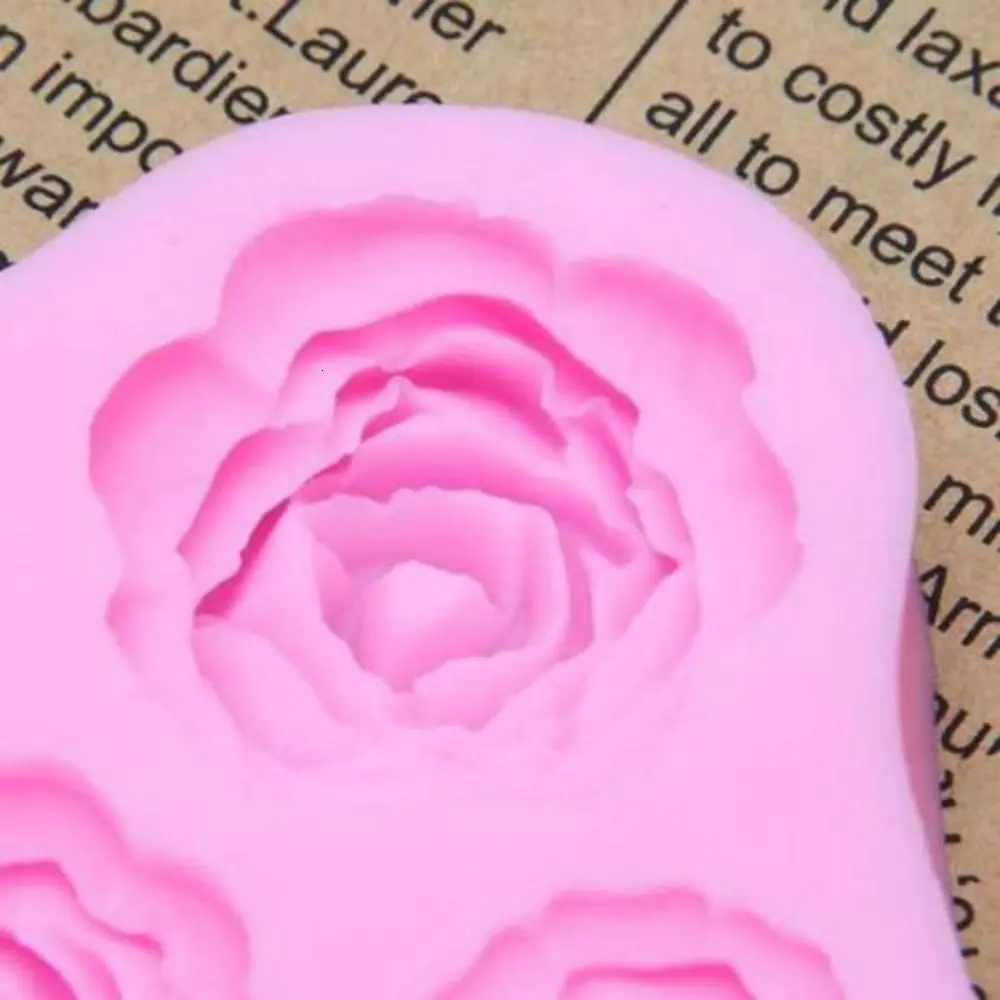 Розы цветок силиконовые формы для торта шоколад мастика украшения Fondant Fimo инструменты 4 размера в 1