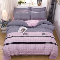 3 d print pink gray fashion bedding set simple duvet cover set pillowcase home textile 23pcs bed linen king queen size dropship