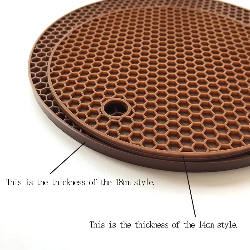 

Pot Holder Table Placemat Kitchen Accessories Onderzetters 18/14cm Round Heat Resistant Silicone Mat Drink Cup Coasters Non-slip
