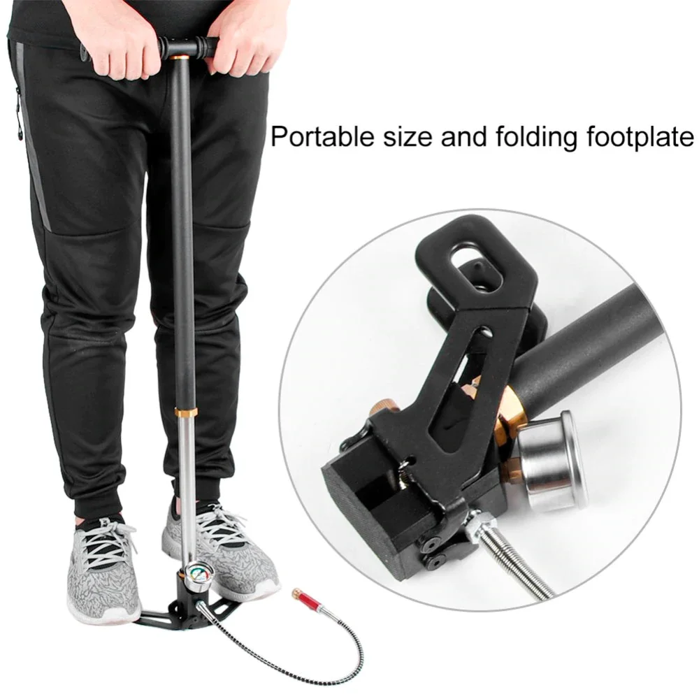 

6000psi High Pressure Compressor Tungsten Steel Air Pump 3 Stage Hand Pump for motorcycle bicycle Inflator Car Bicycle Tire Ball