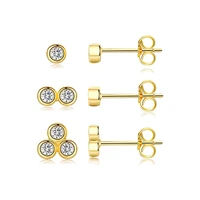 canner 3pcs ins personality star love stud earrings for women pendientes plata 925 women jewelry mini triangle earrings jewelry
