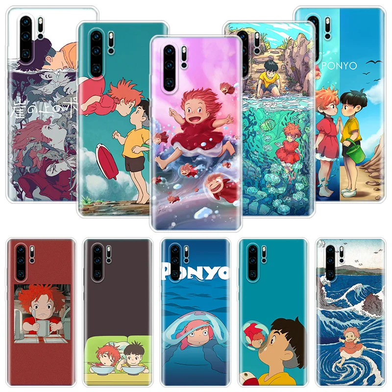 Чехол для телефона Ponyo на скале по морю для Huawei Honor 10 9 20 9X 8A 8X 8S Lite Pro Y5 Y6 Y7 Y9S P Smart Z 2019 2021 10i 20i