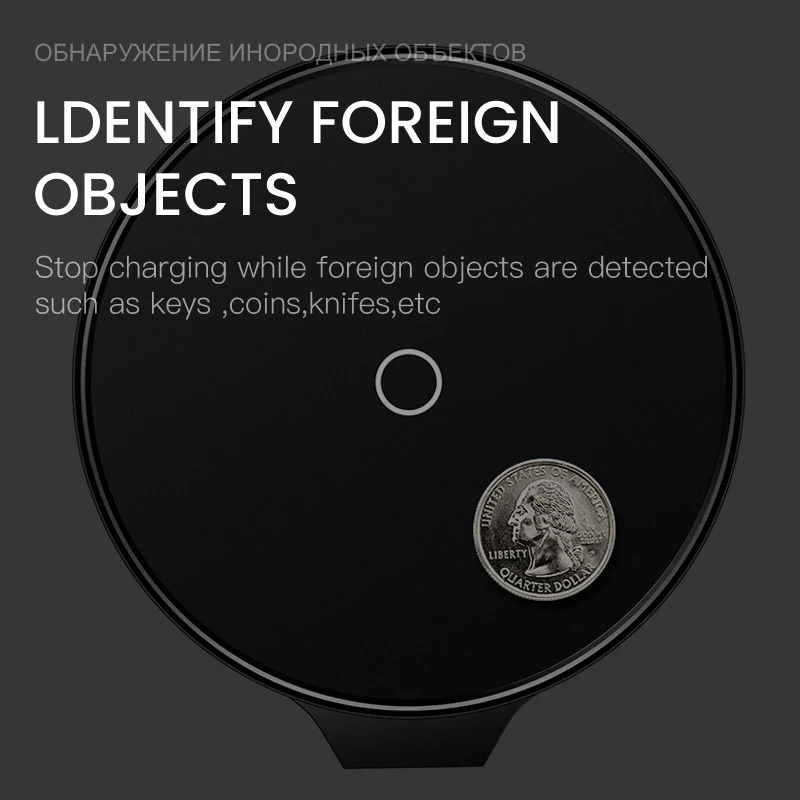 Беспроводное зарядное устройство ультратонкий Светодиодный зарядный коврик для