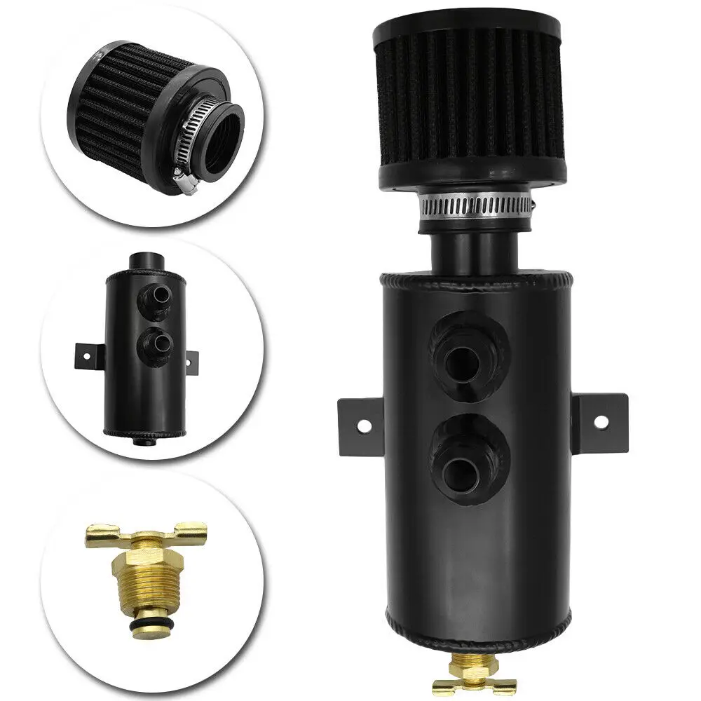 10AN автомобильный маслоотделитель бак из полированного алюминия с