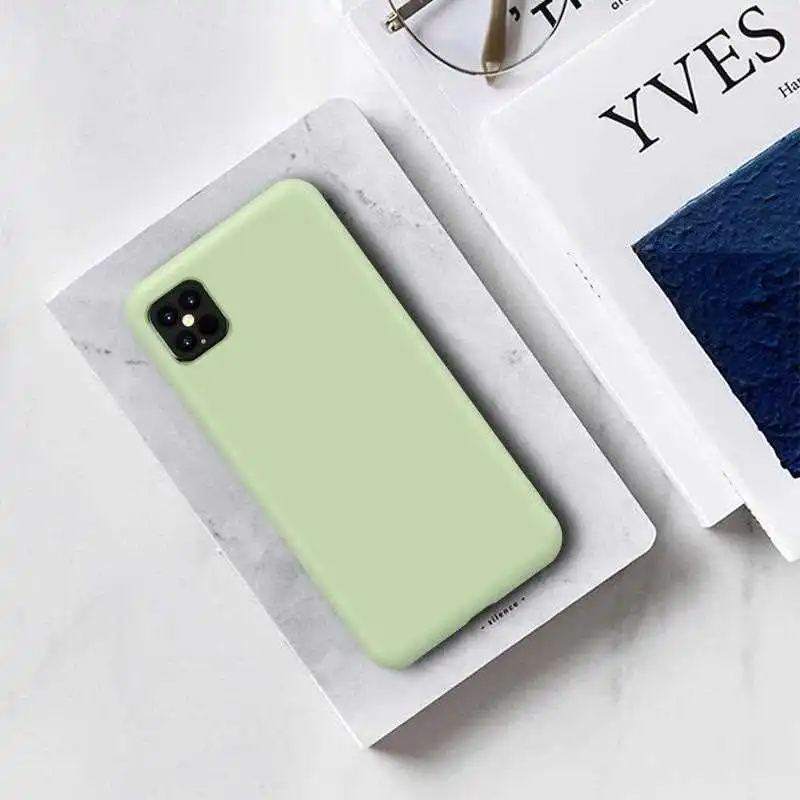 

KatyChoi Fashion Plain Soft Case For iPhone 12 11 Pro XS Max XR X 8 7 6 6s Plus SE 2020 Phone Case Cover