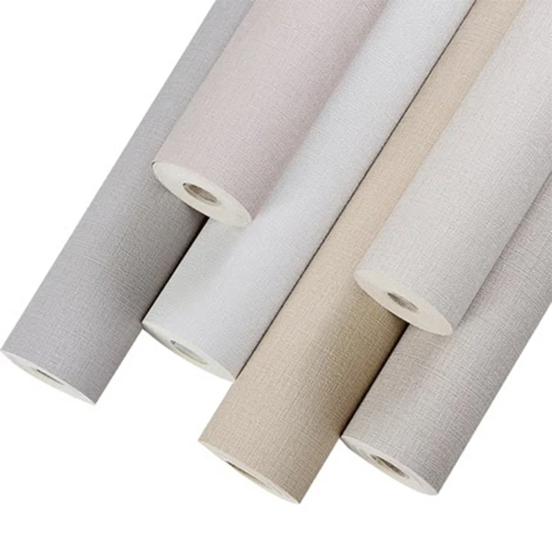 Имитация японских льняных пигментных водостойких обоев Современные Простые