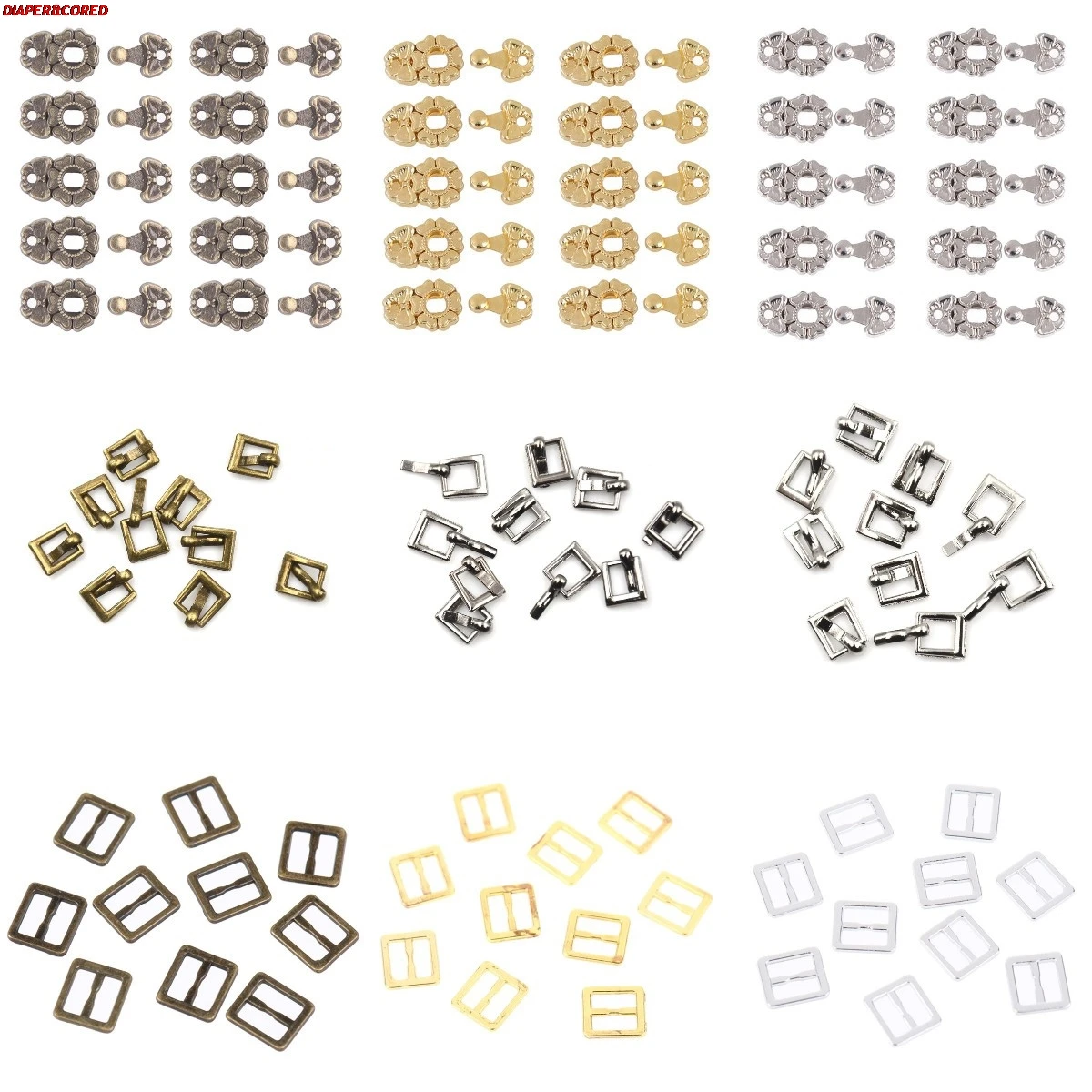 

10 комплектов мини-пряжки для ремня для декора кукольного платья 4/6/15 мм металлическая сверхмаленькая пряжка для пояса пряжки для кукольных ...