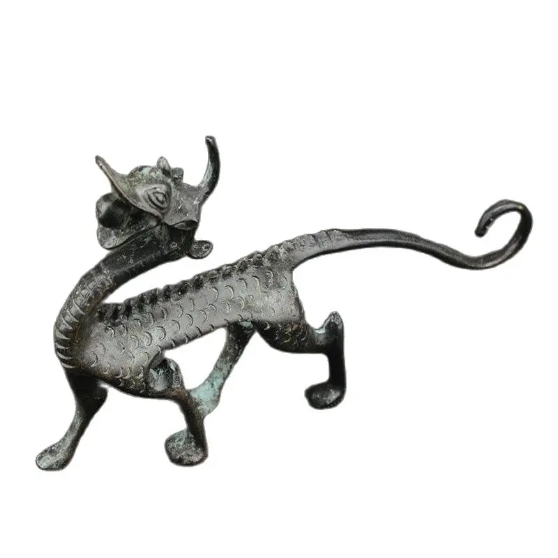

Китайский Бронзовый Дракон, старинная скульптура, сделанная вручную
