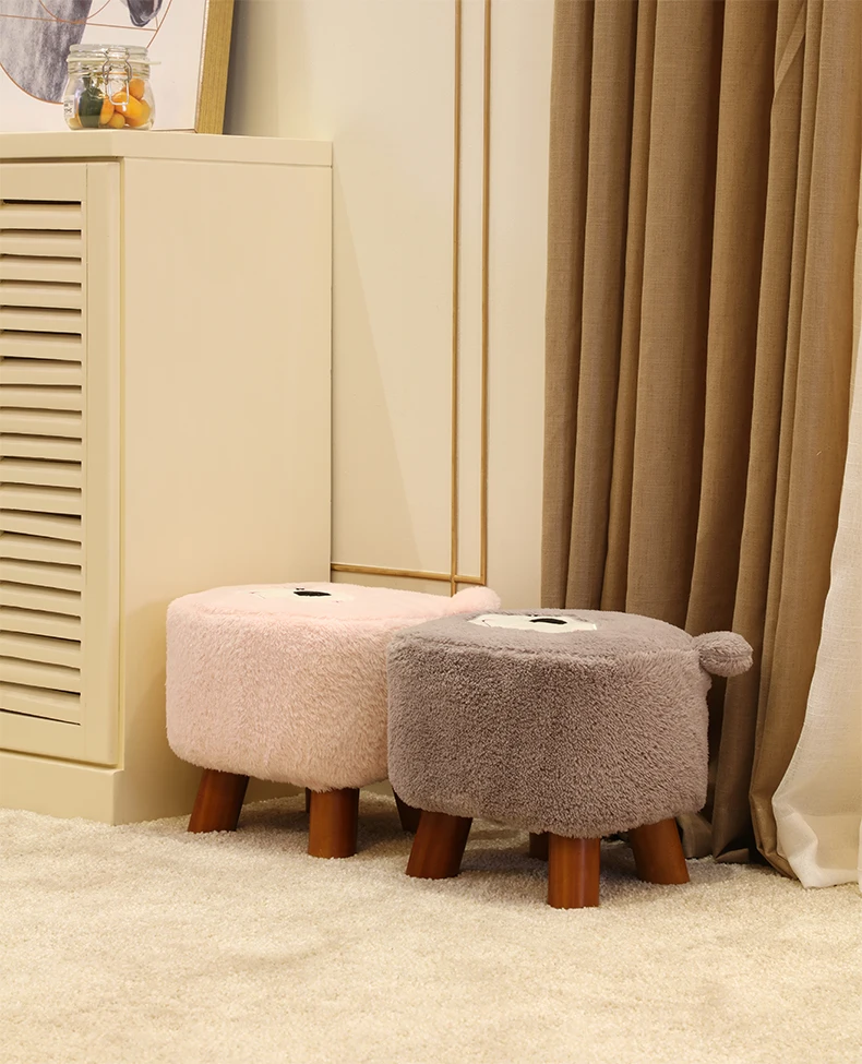 Сосна мультфильм медведь творческий Ткань детский домашний стул диван ног