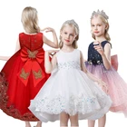 Платье для девочек; Новинка 2018 года; Рождественское платье-пачка для девочек; Детский костюм; Свадебное платье принцессы с бантом; Детская одежда; Vestidos