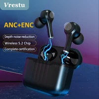 Mini ANC TWS Wireless Headphone Charging Box Bass Stereo Sport Waterproof Cordless Earphone with Mic Noise Cancellation BT5 2