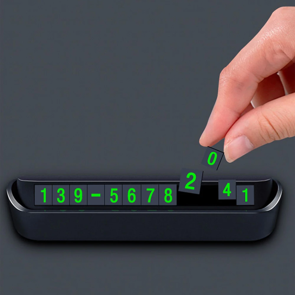 Автомобильная Временная парковочная карта держатель телефонного номера