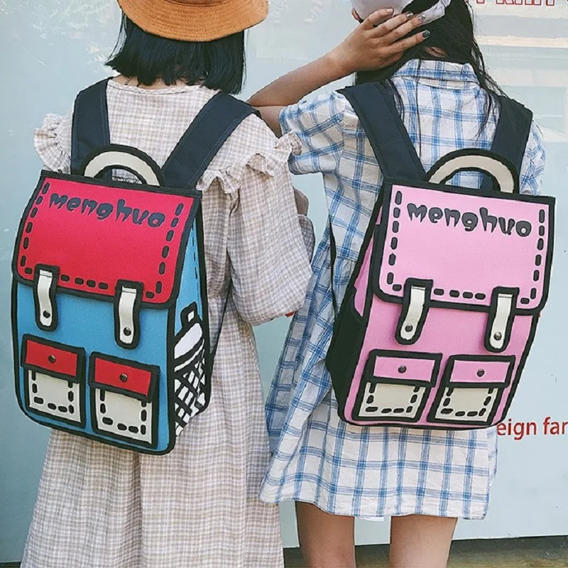 Новый мультяшный комикс-рюкзак с 3d-надписью для подростков унисекс | Багаж и