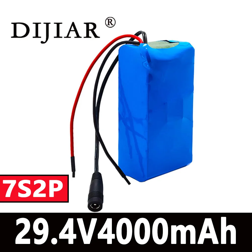 

Dijiar 29.4V 4Ah 6Ah lithium battery pack 7S2P, used for electric bicycle scooter built-in BMS balance