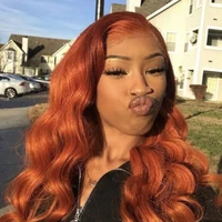 body wave 250 density lace front human hair wig orange colored hair honey blonde pre plucked peruvian dolago wigs