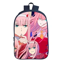 darling in the franxx backpack boy girl bags anime zero two double layer school bag teen bookbag children fashion rucksack