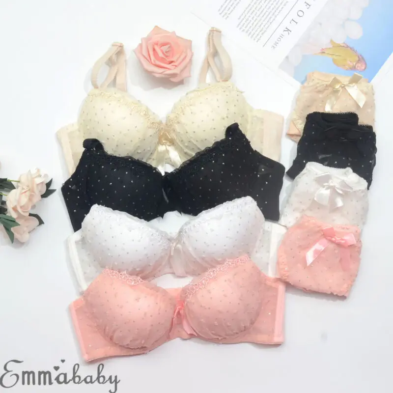Crystal Women Ladies Lace Bra Sets Underwear Set Push Up A/B and Panty | Женская одежда