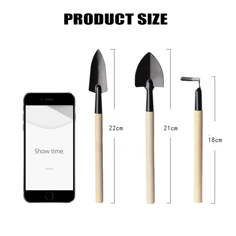 

YINGTOUMAN Outdoor Shovel Set Mini Gardening Tool Set Balcony Home-grown Mini Digging Suits Three-piece Shovel Camping Tools