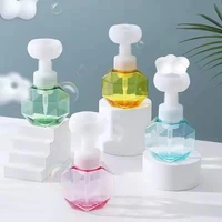 300ml liquid soap dispenser flower shape foam foaming pump empty bottle plastic clear bottle shower gel foam pump bottle