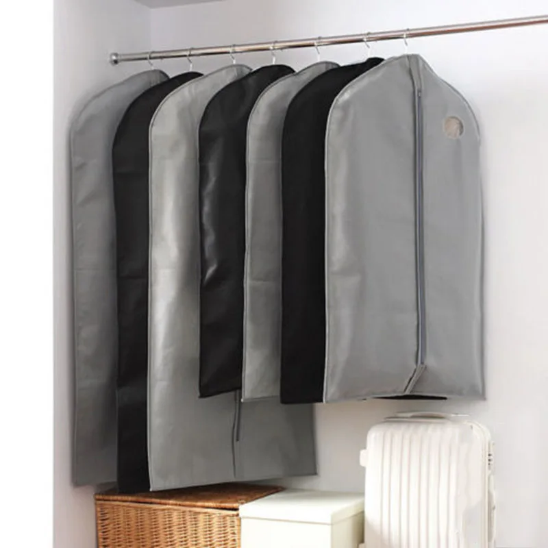 

Non-Woven Fabric Hanging Clothing Dust Cover Home Storage Bag Top Clothes Dress Suit Coat Organizer Wardrobe Pouch Case
