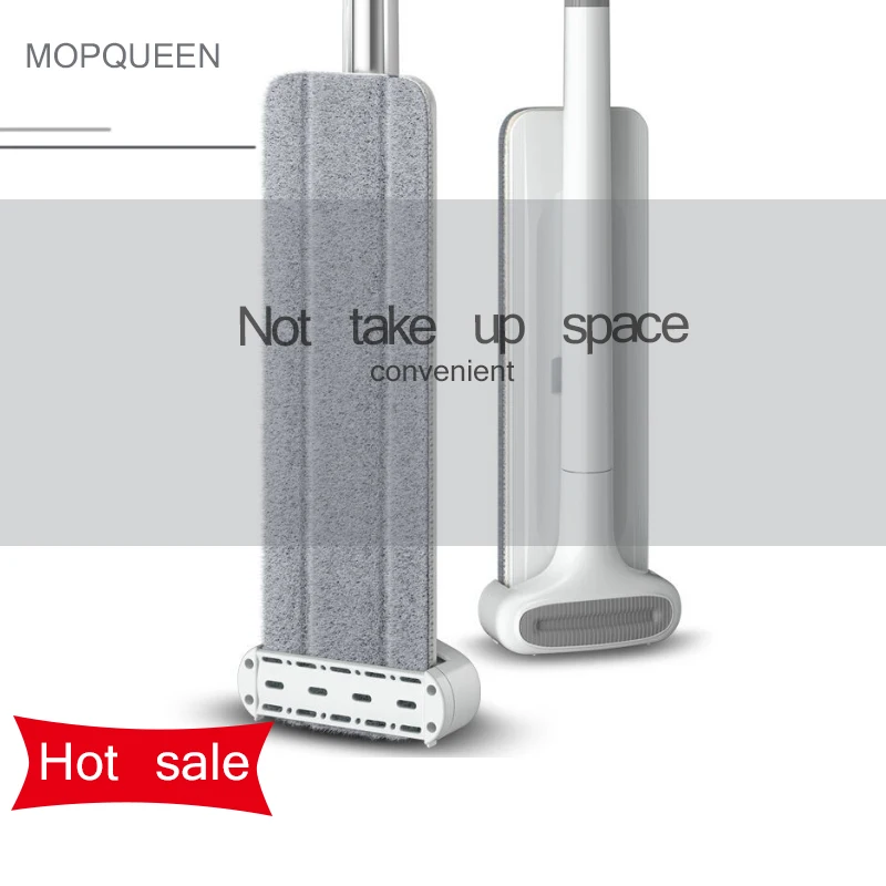

Flat Floor Mops With Replaced Cloth Head 360 Rotatable Squeeze Mops Hand Free Lazy Mop For Cleaning Floor Washing Household Tool