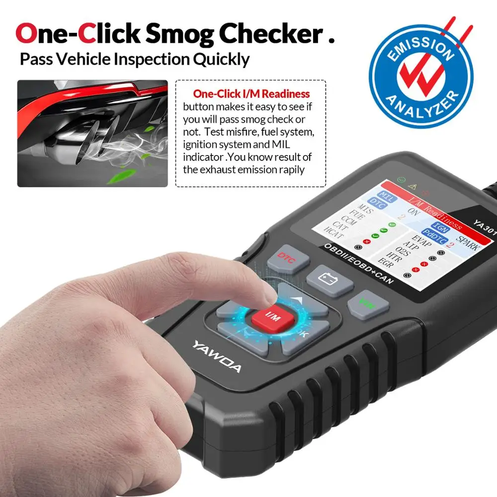 Сканер EDIAG YA301 считыватель кодов OBD2 YA-301 инструмент для сканера OBDII полная Проверка