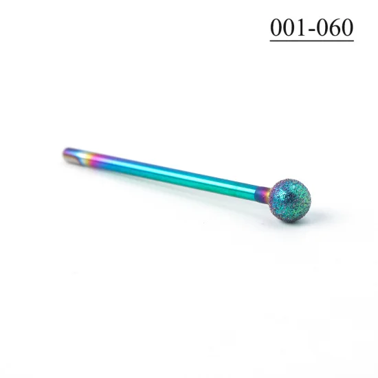 001-060 STZ, 1 шт., фрезы для маникюра, алмазные сверла для ногтей, фрезы с шариковым пламенем, роторная шлифовальная машина для удаления кутикулы, инструменты для ногтей#1514-3 - Цвет: 001-060