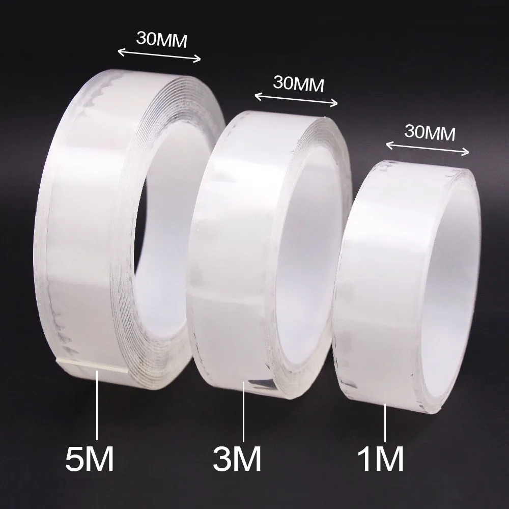 1/3/5m Tape Reusable Double Sided Traceless Nano Magic For The Kitchen Removable Transparent Sticker Waterproof Glue | Обустройство