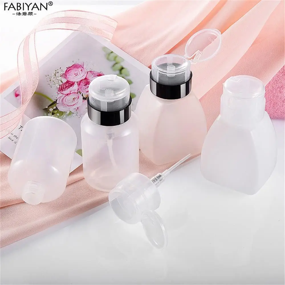 

Cleaner 250mL Clean Acetone Pump Dispenser Container Nail Polish Remover Empty Plastic Refillable Bottles Press Pumping