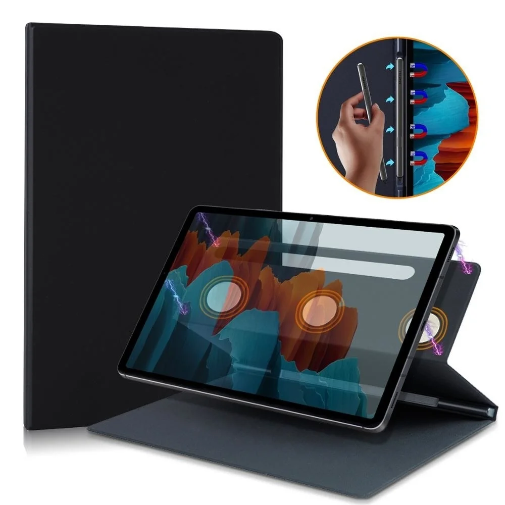 

case for Samsung Galaxy Tab S7 Plus case, with pencil holder cover for galaxy tab s7 fe SM-T870 T875 T970 T975 T736 case