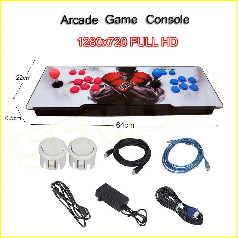 1660 In 1 Arcade Console 2600 Machine for 2 Player Joystick Buttons Board Game Accessories HD Jamma Games | Спорт и развлечения