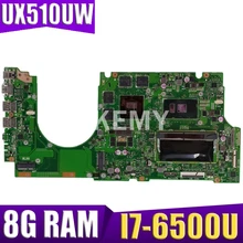 Akemy for ASUS UX510UWK UX510UW UX510U U5000U UX510UXK laptop motherboard UX510UW mainboard i7-6500U GTX960M/4GB DDR4-8GB-RAM