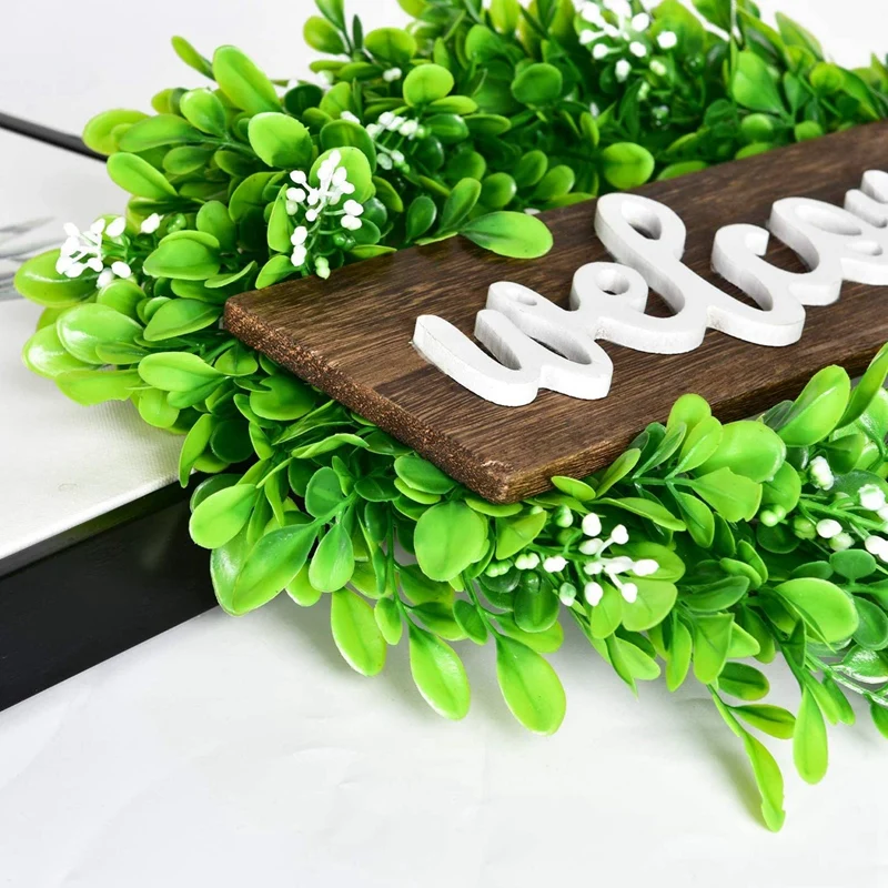 Искусственный венок из бокса для украшения входной двери украшение крыльца с