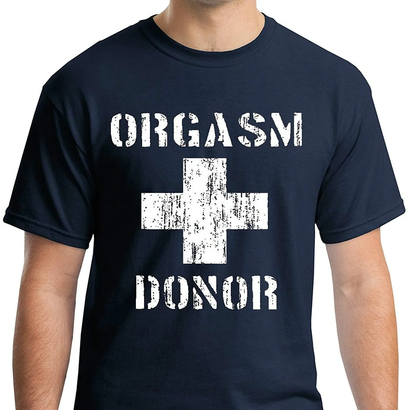 Оргазм Донор забавные здоровья летняя футболка из хлопка с коротким рукавом