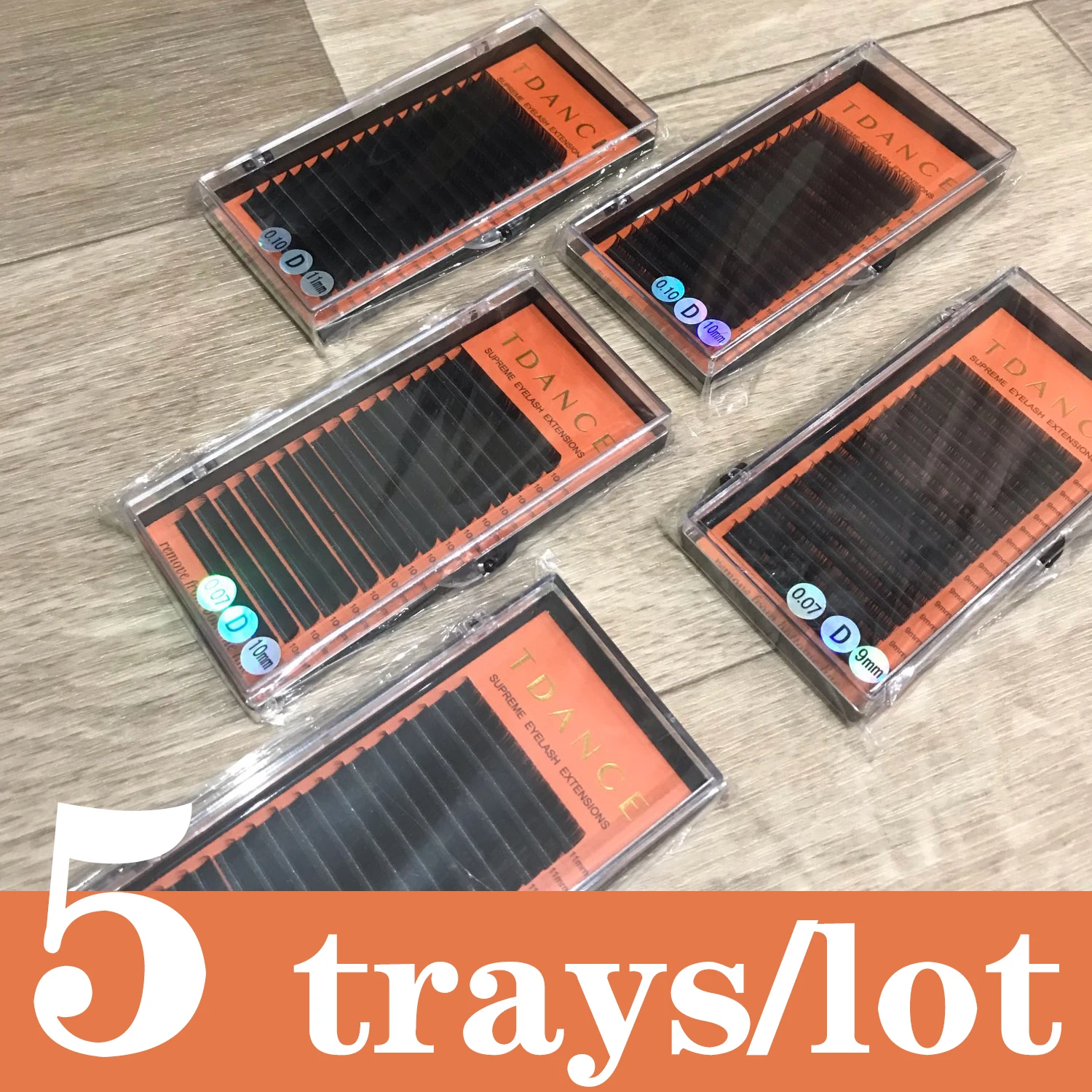 TDANCE 5 лотков/Лот искусственная норковые пучковые ресницы натуральный премиум