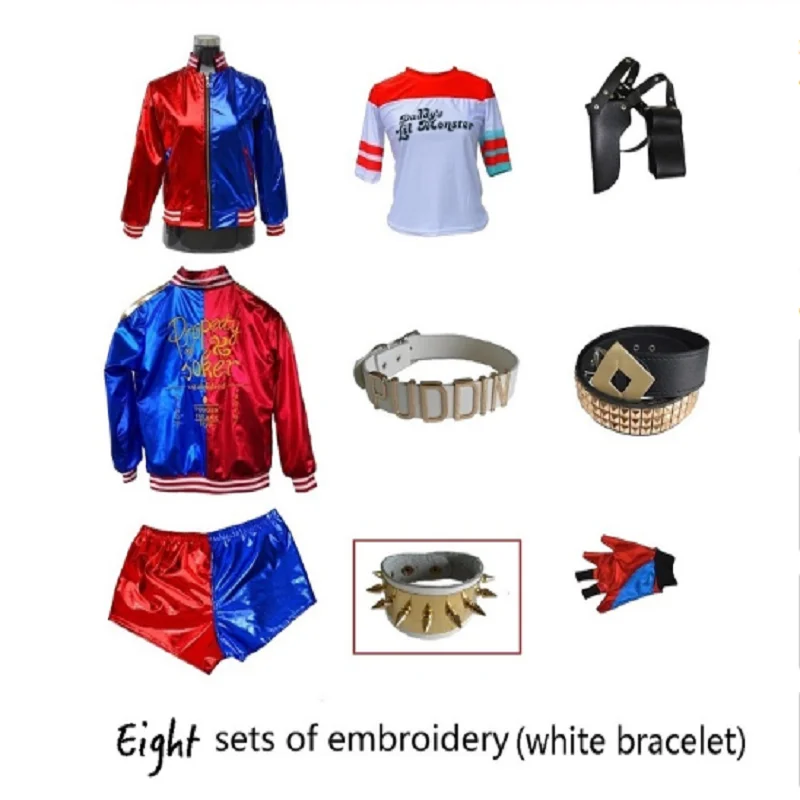 Полный набор карнавальный костюм Костюмы для косплея самоубийц футболки с