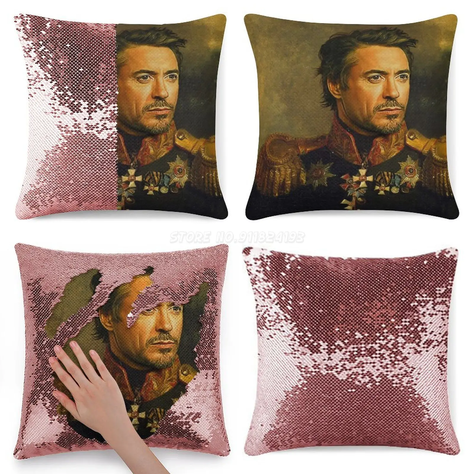 Роберт Дауни-младший-Чехол на подушку с блестками замену 40 см x Дауни младший