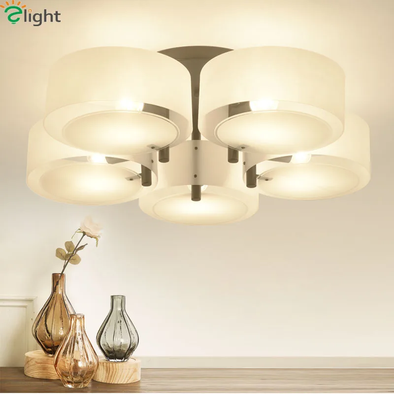 Современные многокольцевые акриловые светодиодные люстры освещение для