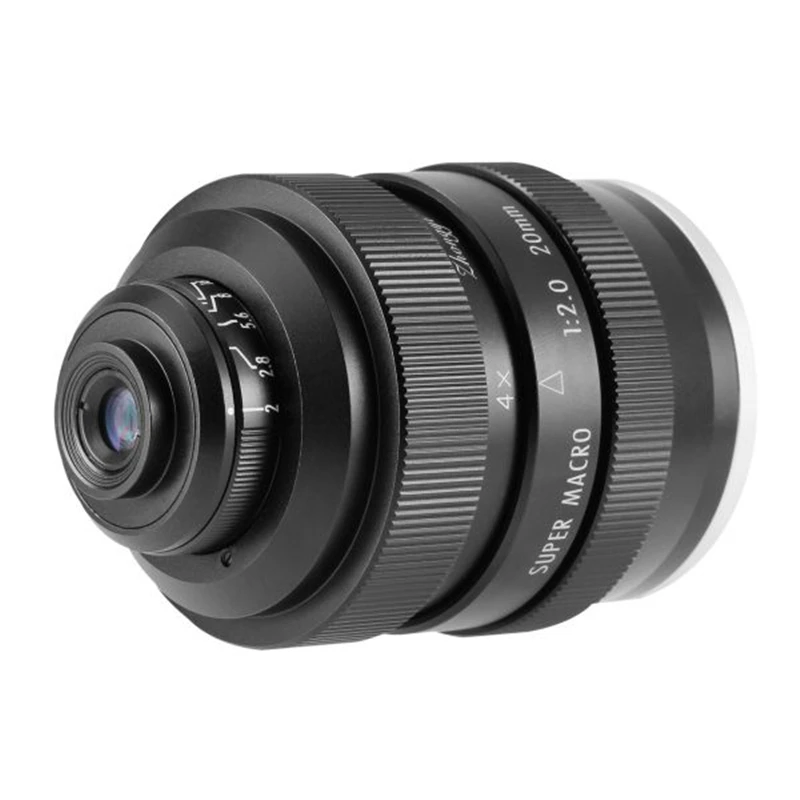 Zhongyi 20 мм f/2 4.5X супер макрообъектив для Canon EF EOS M Nikon F Sony E Pentax K M4/3 Fujifilm X Minolta A mount Macro |