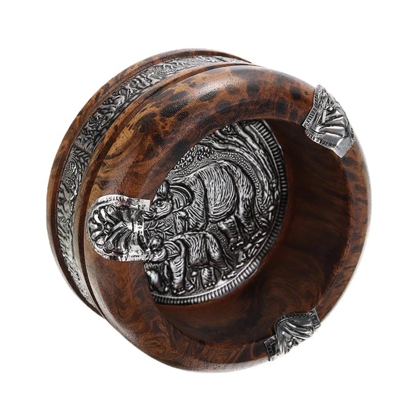 4 дюймовая деревянная пепельница поднос для курения круглый золы держатель