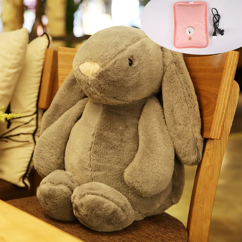 Grey Rabbit Милый мешок для горячей воды Электрический нагрев грелка плюшевый мультфильм кролик грелка для рук впрыска воды ручной Po теплый ребенок JJ50372 - Цвет: Grey Rabbit