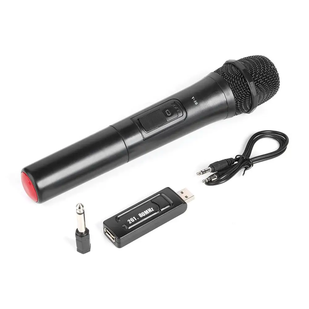 V10 умный беспроводной микрофон ручной с usb приемником громкоговоритель речи