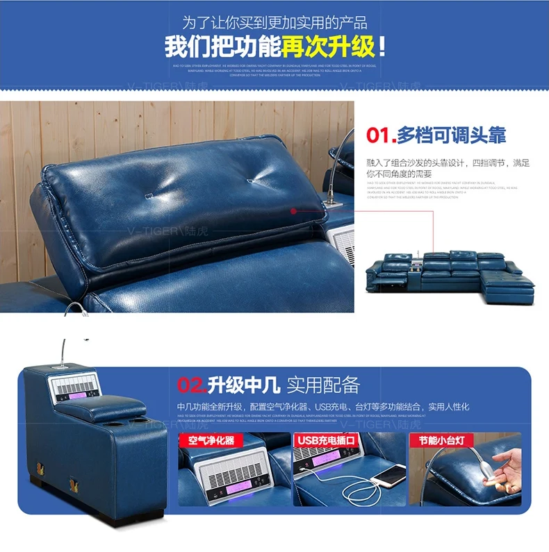 Угловой диван для гостиной L образной формы с перьями кресло откидывающейся