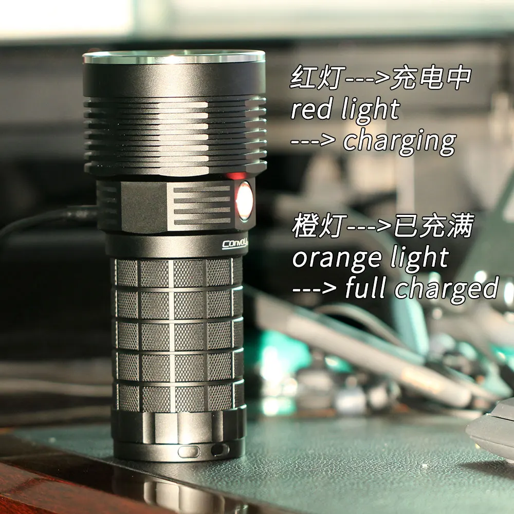 Конвой 4X18A фонарик SBT90.2 5400lm с регулировкой температуры и интерфейс зарядки type c 18650