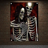 gothic death images skull art posters wall sticker canvas painting skeleton couple tattoo banners flags flip chart home decor