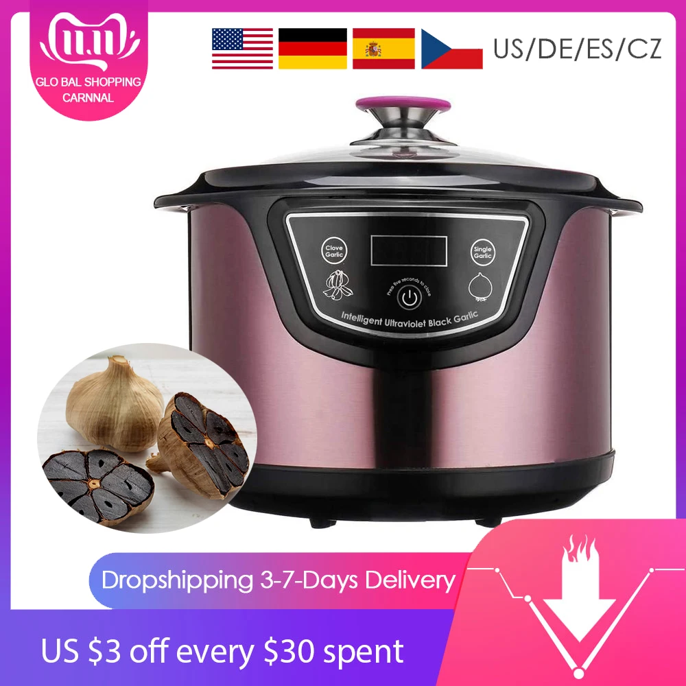 Fermentador de ajo negro de 90W y 6L, dispositivo de fermentador para el hogar, con pantalla Digital, autom&aacute;tico y inteligente-0