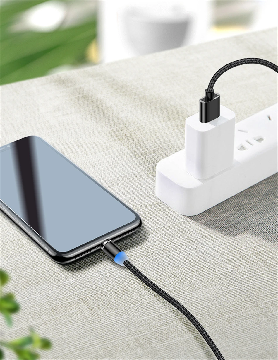 Магнитный светодиодный кабель MADATA Micro usb type C, магнитный usb-кабель для зарядки iPhone 11X7 8 XS Max XR huawei samsung xiaomi LG